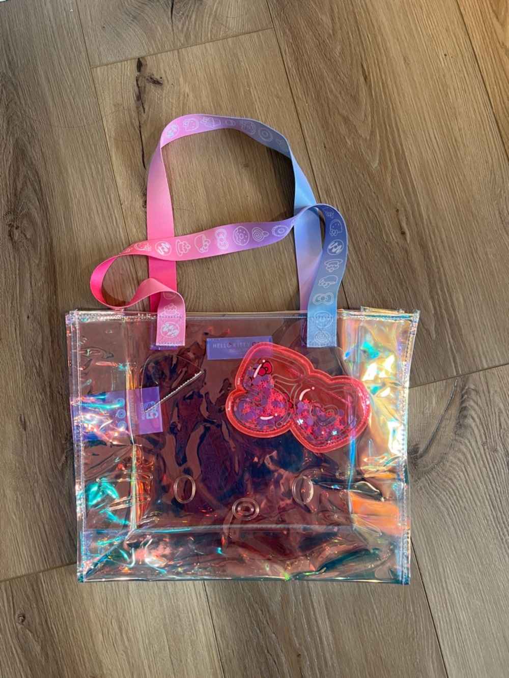 Hello Kitty  Cafe 50th anniversary Iridescent  Tote  NEW